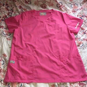 Hot Pink Scrub Top